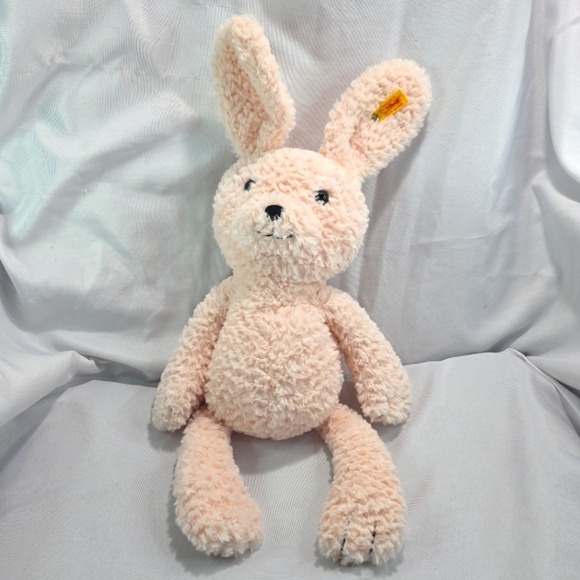 Steiff Cuddly Friends Candy Pink Rabbit Plush Stuffed Toy Curly 17 Inch - Picture 1 of 10